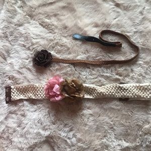 Waist belts with flower detail